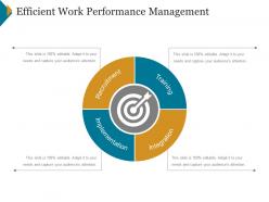 Efficient work performance management ppt design