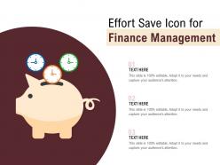 Effort save icon for finance management