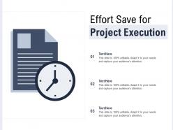 Effort save icon for project execution