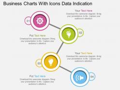 Eg business charts with icons data indication flat powerpoint design
