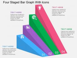 Eg four staged bar graph with icons flat powerpoint design