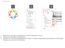 Eg six staged circular financial step diagram flat powerpoint design