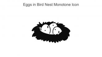 Eggs In Bird Nest Monotone Icon In Powerpoint Pptx Png And Editable Eps Format