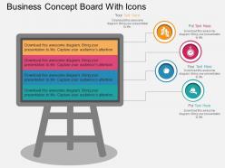 Eh Business Concept Board With Icons Flat Powerpoint Design