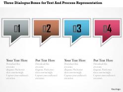 Eh Four Dialogue Boxes For Text And Process Representation Powerpoint Template