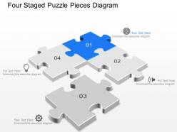 eh Four Staged Puzzle Pieces Diagram Powerpoint Template