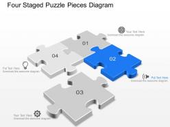 Eh four staged puzzle pieces diagram powerpoint template