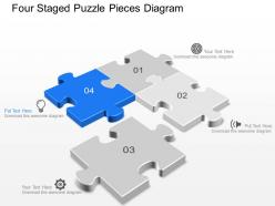 Eh four staged puzzle pieces diagram powerpoint template