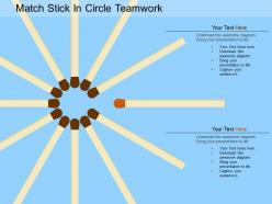 Eh match stick in circle teamwork flat powerpoint design