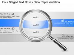 Ei four staged text boxes data representation powerpoint template
