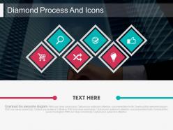 Ei six staged diamond process and icons flat powerpoint design