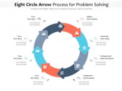 Eight circle arrow process for problem solving