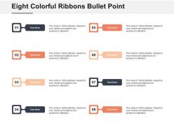 Eight colorful ribbons bullet point