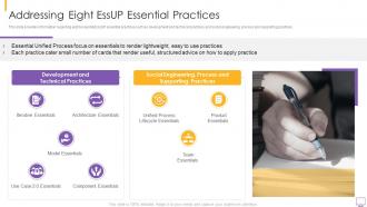 Eight essential practices in essup it addressing eight essup essential practices