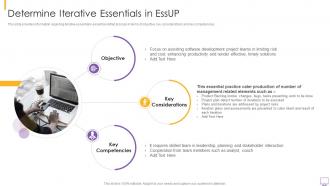 Eight essential practices in essup it determine iterative essentials in essup