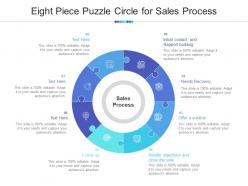 Eight piece puzzle circle for sales process