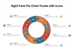 Eight point pie chart puzzle with icons