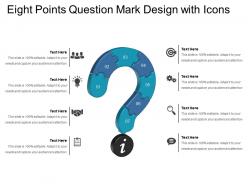 Eight points question mark design with icons