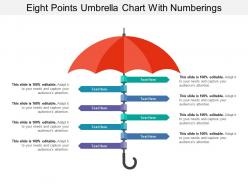 Eight points umbrella chart with numberings