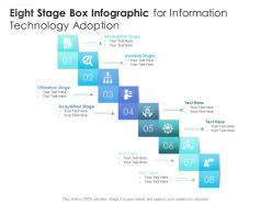 Eight stage box infographic for information technology adoption