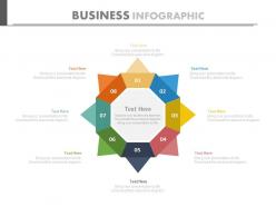 Eight staged business infographics flat powerpoint design
