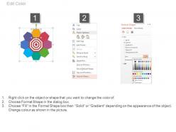 Eight staged business layout for target achievement powerpoint slides