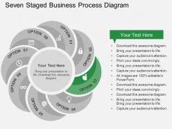 Eight staged circular infographics for sales strategy flat powerpoint design