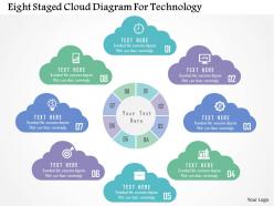 Eight staged cloud diagram for technology flat powerpoint design