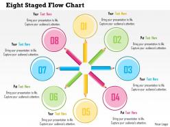 Eight staged flow chart flat powerpoint design