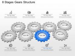 26388895 style variety 1 gears 8 piece powerpoint presentation diagram infographic slide