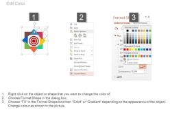 Eight staged goal achievement chart powerpoint slides