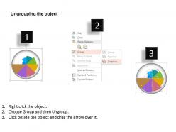 Eight staged pie chart business analysis flat powerpoint design