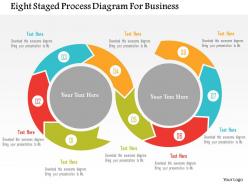 Eight staged process diagram for business flat powerpoint design