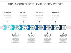 Eight stages slide for evolutionary process infographic template