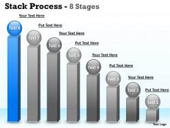 Eight stages stack diagram business bar graph