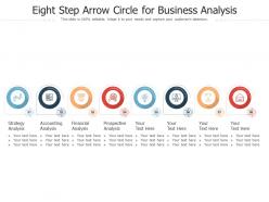 Eight step arrow circle for business analysis