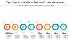 Eight step arrow circle for business process management