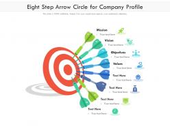 Eight step arrow circle for company profile
