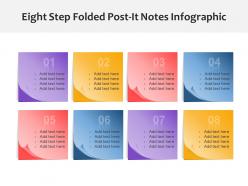 Eight step folded post it notes infographic