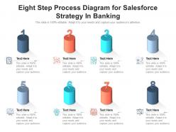 Eight Step Process Diagram For Salesforce Strategy In Banking Infographic Template