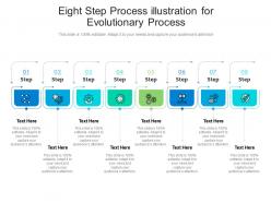 Eight step process illustration for evolutionary process infographic template