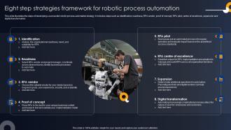 Eight Step Strategies Framework For Robotic Process Developing RPA Adoption Strategies