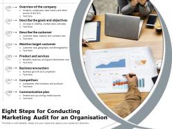 Eight steps for conducting marketing audit for an organisation