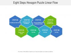 Eight steps hexagon puzzle linear flow