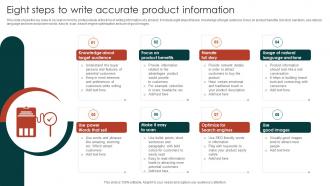 Eight Steps To Write Accurate Product Information