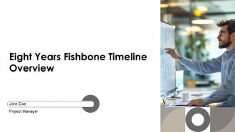 Eight Years Fishbone Timeline Overview PPT Mockup AT