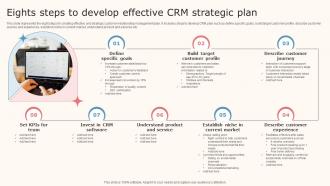 Eights Steps To Develop Effective CRM Strategic Plan