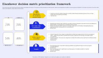 Eisenhower Decision Matrix Prioritization Framework