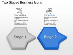 Ej two staged business icons powerpoint template slide