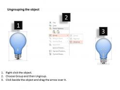 44546489 style variety 3 idea-bulb 1 piece powerpoint presentation diagram infographic slide